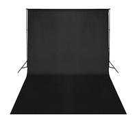 Generico Fondale in Cotone Nero 500x300 cm,Nero,2.6kg,190006