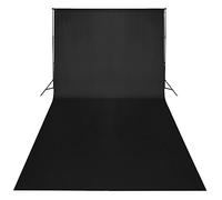 Generico Fondale in Cotone Nero Senza Supporto 600x300 cm per Croma Key,Nero,3kg,190009