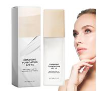 Generico Fondotinta Liquido Naturale che Cambia Colore | Fondotinta Abbinato alla Tonalità della Pelle da 30 ml, Correttore Liquido per il Viso per Donne e Ragazze, Primer Viso
