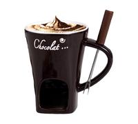 Generico Fondue - Resistente alle Alte Temperature Portatile Antiaderente - con Set di Tazze da Fonduta con Forchette | per Intingere Burro Dessert Bevanda Cena Matrimonio Festa Compleanno Festival