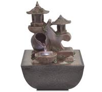 Generico Fontana da Interni con Luce a LED in Poliresina,Grigio,0.83kg,244286