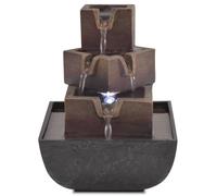 Generico Fontana da Interni con Luce a LED in Poliresina,Grigio,0.84kg,244285