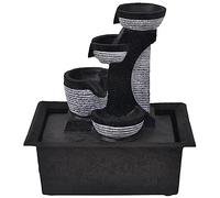 Generico Fontana da Interno con Luci a LED in Poliresina,Grigio,1.3kg,242352