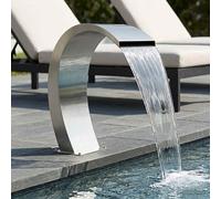 Generico Fontana da Piscina Argento 60 x 30 x 70 cm Acciaio Inox,Arredo,Fontane e laghetti,Fontane e cascate ornamentali-42039241