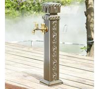 Generico Fontana d'Acqua Verticale da Giardino - Elegante Elemento Decorativo per l'acqua e idrante Porta Tubo - Elegante Decorazione per Esterni per Giardino e Patio (Marrone)