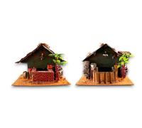 Generico Fontana per Presepe con Pompa Elettrica inclusa, 27x21x17 cm - Design Realistico in 2 Varianti, Dettagli Artigianali e Decorazioni Natalizie Presepio Napoletano