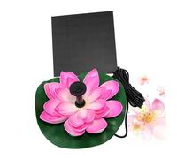 Generico Fontana Solare a Forma di Loto Pompa Galleggiante per Giardino Stagno e Acquario Spruzzo Regolabile 30-70 CM Pompa Rimovibile e Funzionamento Automatico senza Batterie