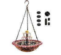 Generico Fontana Solare Vasca - Spruzzatore Pompa Incorporata | Modello Sospeso Cascata | Abbeveratoio Solare - per Esterno Giardino Cortile Portico Sentiero Alimentazione Animali Selvatici