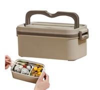 Generico Food Containers, Leak-Proof Lunnch Box, Stainless Steel Multifunctional Lunch | Stainleess Steeel Foodd, Leeak Prooof Microwave & Dishwasher Safe Removable Divider Reusable for Travel & Work
