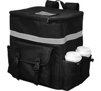 Generico Food Delivery Backpack, Insulated Hot Pizza, Waterproof Delivery Bag, Thick Thermal Insulation, Four Cup Holders, Ideal For Camping, Beach, Picnic, Home
