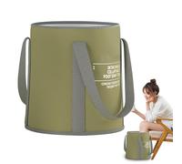 Generico Foot Bath Bag - Foldable Foot Bath Basin | Portable Fòot Spa Tub | Insulated Design for Calves, Over Knees Height, with Handle, Overflow Hole for Home Travel Camping, Relieve Leg Fatigue