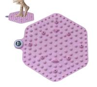 Generico Foot Massage Pad, Foot Massage Mat, Non-Slip Foot Massage Reflexology Mat, Reflexology Mat with Timer Function, 21.65x21.65 Inches Reflexology Foot Pad for Wellness, Pink and Blue