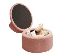 Generico Foot Stool Ottoman, Plush Round Footrest with Storage, Foot Rest Ottoman with Backrest for Sofa, Home, Living Room, Bedroom, Entryway, Makeup Area, Comfortable and Functional Feature