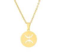 Generico For African For Berbers Stainless Steel Map Pendant Necklaces Jewelry Gold Color Items Women Man Party Gifts Jewelry (Model 3)
