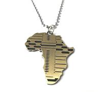 Generico For African Stainless Steel Big Pendant Necklaces Jewelry Gold Color Items Bridal Women Man Party Gifts (Gold)