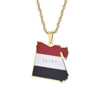 Generico For Egypt Stainless Steel Pendant Necklaces Jewelry Gold Color Items for Bridal Women Man Party Gifts Sets Round Ball Jewelry (Model 1)