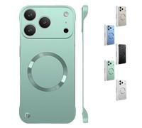 Generico For iPhone 17 Pro Max Case Clear Magnetic, Slim Fit Ultra Thin Minimalist Frameless Case for iPhone 17 Pro Max, 16/15/14 Series [Compatible with magsafe] (Green,For iPhone17Air)