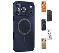 Generico For iPhone 17 Pro Max Metal Case, Magnetic Snap-On Aluminum Bumper Alloy Frame Case with Buckle, for 16/15/14 Series, [Compatible with Magsafe] (Blue,For iPhone17Air)