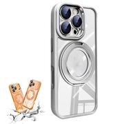 Generico for iPhone 17 Series 360 Magnetic Case with Rotating Stand, Military - Grade Shockproof Protective Case for iPhone 14/15/16/17 Series (White,FOR 16PROMAX)