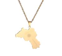 Generico For Kurdistan Stainless Steel Map Pendant Necklaces Jewelry Gold Color Items For Women Man Party Gifts Ethnic Style Jewelry (Model 1)