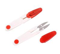 generico Forbici a Forma di U Trasparenti - in Acciaio Inossidabile, Colori Misti | 2 Pezzi | per Punto, Pesca |