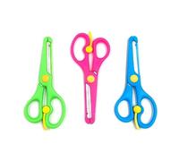 generico Forbici di Sicurezza per Bambini - in plastica, Anti-pinchaggio, Colori Misti | 2 Pezzi | per DIY, Asilo |