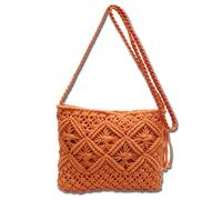 Generico Forcipower Stylish Summer Woven Bag,Minimalist Tassel Women's Clutch - Retro Cotton Rope Woven Bag (Orange)