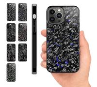 Generico Forged Carbon Fiber Phone Case for iPhone 16 15 14 13 12 11 Pro Max, 2025 New Magnetic Case Cover for iPhone Case with Real Forged Carbon Fiber (15PRO MAX,Blue)