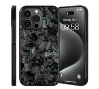 Generico Forged Carbon Fiber Phone Case for iPhone 17 Pro Max, All-Inclusive Magnetic Wireless Charging, Color Clash Design, Aramid Fiber for iPhone 11/12/13/14/15/16/17 Pro Max (for 15promax,Green)