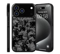Generico Forged Carbon Fiber Phone Case for iPhone 17 Pro Max, All-Inclusive Magnetic Wireless Charging, Color Clash Design, Aramid Fiber for iPhone 11/12/13/14/15/16/17 Pro Max (for 15pro,Black)