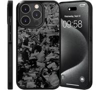 Generico Forged Carbon Fiber Phone Case for iPhone 17 Pro Max, All-Inclusive Magnetic Wireless Charging, Color Clash Design,Aramid Fiber for 11/12/13/14/15/16 Pro Max (For 11 Pro Max,Black)