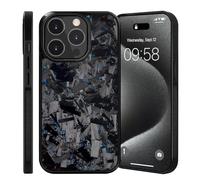 Generico Forged Carbon Fiber Phone Case for iPhone 17 Pro Max, All-Inclusive Magnetic Wireless Charging, Color Clash Design, Aramid Fiber for iPhone 11/12/13/14/15/16/17 Pro Max (for 12,Blue)
