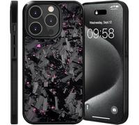 Generico Forged Carbon Fiber Phone Case for iPhone 17 Pro Max, All-Inclusive Magnetic Wireless Charging, Color Clash Design,Aramid Fiber for 11/12/13/14/15/16 Pro Max (Black,For 13 Pro)