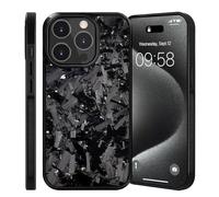 Generico Forged Carbon Fiber Phone Case for iPhone 17 Pro Max, All-Inclusive Magnetic Wireless Charging, Color Clash Design, Aramid Fiber for iPhone 11/12/13/14/15/16/17 Pro Max (for 17,Silver)