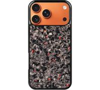 Generico Forged Carbon Fiber Phone Case for iPhone 17 Pro Max, olor Clash Design, Glass Hard, All-Inclusive Shockproof Magnetic Wireless Charging Anti-Fall Protective Phone Case for MagSafe (17,Red)