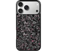 Generico Forged Carbon Fiber Phone Case for iPhone 17 Pro Max, olor Clash Design, Glass Hard, All-Inclusive Shockproof Magnetic Wireless Charging Anti-Fall Protective Phone Case for MagSafe (13,Pink)