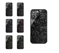 Generico Forged Carbon Fiber Phone Case, Magnetic Anti-Drop Cover, Real Forged Carbon Fiber,Magnetic All-Inclusive Protective Anti-Fall Case for iPhone 16 15 14 13 12 11 Pro Max (Blue)