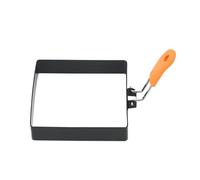 Generico Forma per Uova Quadrata in Acciaio Inossidabile, Anello per Pancake con Manico in Silicerno Antiaderente, Stampi per Omelette, Frittelle e Hamburger, Facile da Pulire