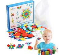 Genérico Forme - 210 pezzi di con motivi Tangram | Puzzle a forma di legno, per bambini, compleanni, vacanze, progetti educativi per uso esterno e interno