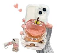 Generico Forubom Fruit Pattern Transparent Phone Case, Soft Silicone Anti-Fall All-Inclusive Mobile Case with Lanyard & Double Stand for iPhone 16/15/14/13ProMax (14 promax,White)