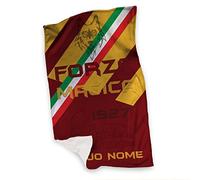 Generico Forza Giallorossi Asciugamano Telo Mare Personalizzabile Con Nome Idea Regalo Compleanno Estate Piscina Vacanze Mare Papà Tifosi Lupa Magica Colosseo Squadra del Cuore Pallone 70x100cm