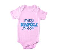 Generico FORZA NAPOLI SEMPRE Body Bimba Bimbo Personalizzato Idea Regalo 2023 Figli Compleanno Nascita Neonato Tutina Tifosi Napoletani Napoli Campione D'Italia Scudetto Azzurri 1926