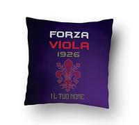 Generico Forza Viola Cuscino Personalizzato con Nome Idea Regalo Squadra del Cuore Tifosi Giglio Papà Nonno Natale Compleanno Calcio Pallone Decorazioni Casa Divano Letto Retro Colorato