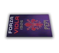 Generico Forza Viola Tappeto in Feltro gommato per interni Personalizzabile Con Nome Idea Regalo Compleanno Assorbente Antiscivolo Tifosi Giglio Squadra del Cuore Calcio Italia Pallone Varie Misure