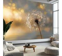 Generico Fotomurale 3D Carta Da Parati Arte Digitale Tramonto Denti Di Leone 350 x 256 cm, Carta Da Parati Camera Letto Moderna Fotomurali Grigio Murales Poster Gigante Moda Decorazione Da Muro