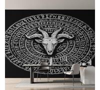 Generico Fotomurali Carta da Parati Bafometto, Carta da Parati Camera da Letto Demone Satanico Testa di Capra Soggiorno Decorazioni Parete Tessuto Non Tessuto 300x210 W3