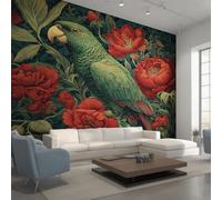 Generico Fotomurali Carta da Parati Floreal, Carta da Parati Camera da Letto Pappagallo Floreal Tropical Soggiorno Decorazioni Parete Tessuto Non Tessuto 200x140 W&89