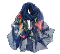Generico Foulard Seta - Sciarpe da Donna con Stampa Leggera Floreale Scialle Sciarpe Sciarpe Protezione Solare Scialli E Impacchi per La Primavera