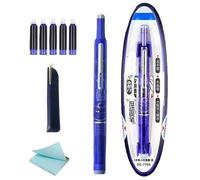 Generico Fountain Pens For Writing - Fine Nib Blue Ink Pen - Smooth Nib No Leaking Tool For Sketching Lettering Text Highlighting Doodling Journaling