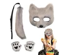 Generico Fox Face Cover And Tail | Halloween Cosplay Outfit